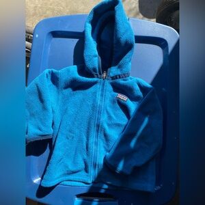 Patagonia Kids Bright Blue Fleece Hoodie